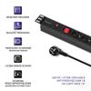 Qoltec Listwa Zasilająca PDU Antyprzeciążeniowa Do RACK 19" | 1U | 16A | 6xSCHUKO | 2m