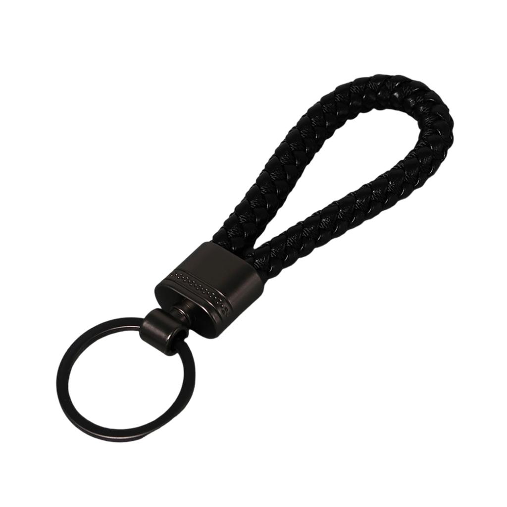 Handcraft Braided Sturdy Leather Keychain With Zinc Alloy Materials Clasp Accessory for Everyday Use and Gifts Giving