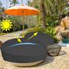 Outdoor Waterproof Daybed Cover Round Sofa Dust Cover Rain Snow Cover Garden Patio Furniture UV Fade Sofa Chair Protection Cover