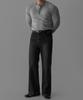 Baulopeulodeogteu Soft Ribbed Muscle Henley Neck Knit Tee [Gray]