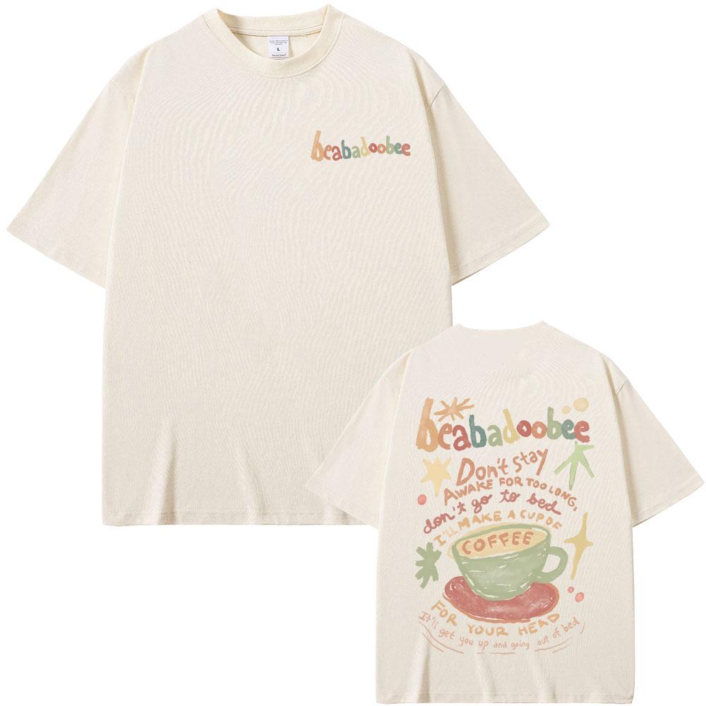 Beabadoobee Graphic Print T-shirt Men Women Fashion Vintage Oversized T Shirts Unisex Casual Pure Cotton Tshirt Y2k Streetwear
