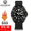 Watchdives WD1980 V3 Watch Vintage VH31 Quartz Movement Stainless Steel Watches Luminous K1 10Bar Waterproof Wristwatch