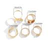 Retro Punk Metel Irregular Exaggerated Flower Ring For Women Elegant Baroque Pearl Open Ring Jewelry Accessories Gifts