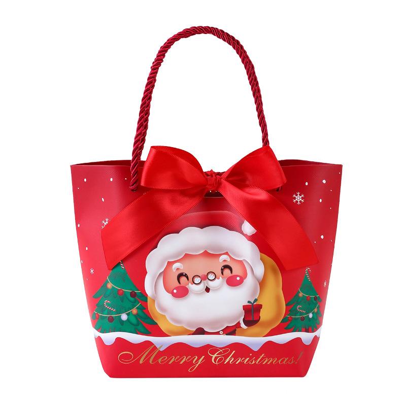 

Рождественский вечер Яблочный подарочный пакет Рождественский фруктовый конфетный снековый упаковочный ящик Креативный подарочный пакет на день рождения Style A