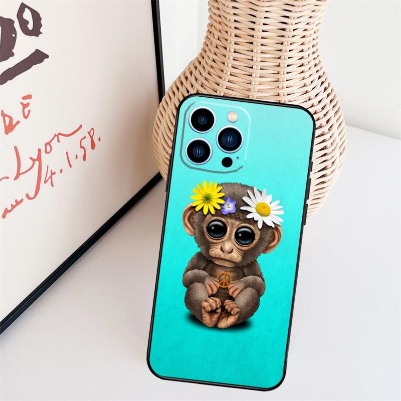 

Monkey Gorilla Ape Baby Phone Case For iPhone 16 Pro Max 15 14 13 11 12 17 Pro Max mini 15 16 Plus 16e 17 Air Cover iPhone 17Pro MAX