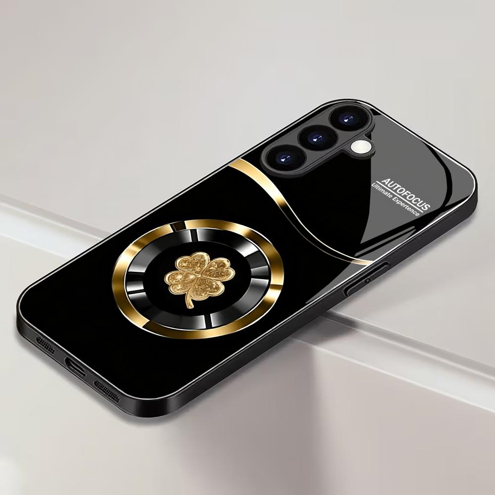 Simple high-end glass phone case suitable for Samsung Galaxy S26 S25 S24 S23 S22 S20 FE/Ultra/Plus anti drop back cover