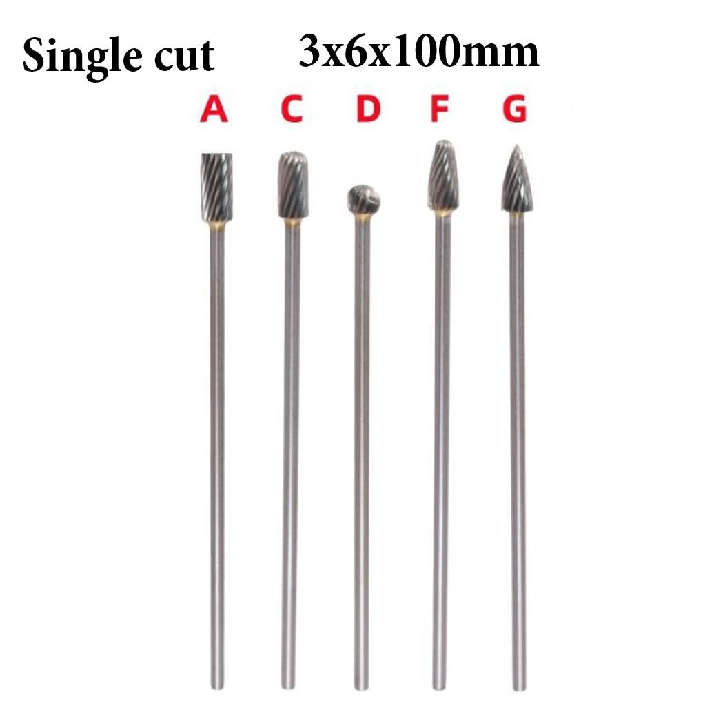 3mm Shank Diameter Milling Cutters Rotary Tools Set Solid Carbide Burrs