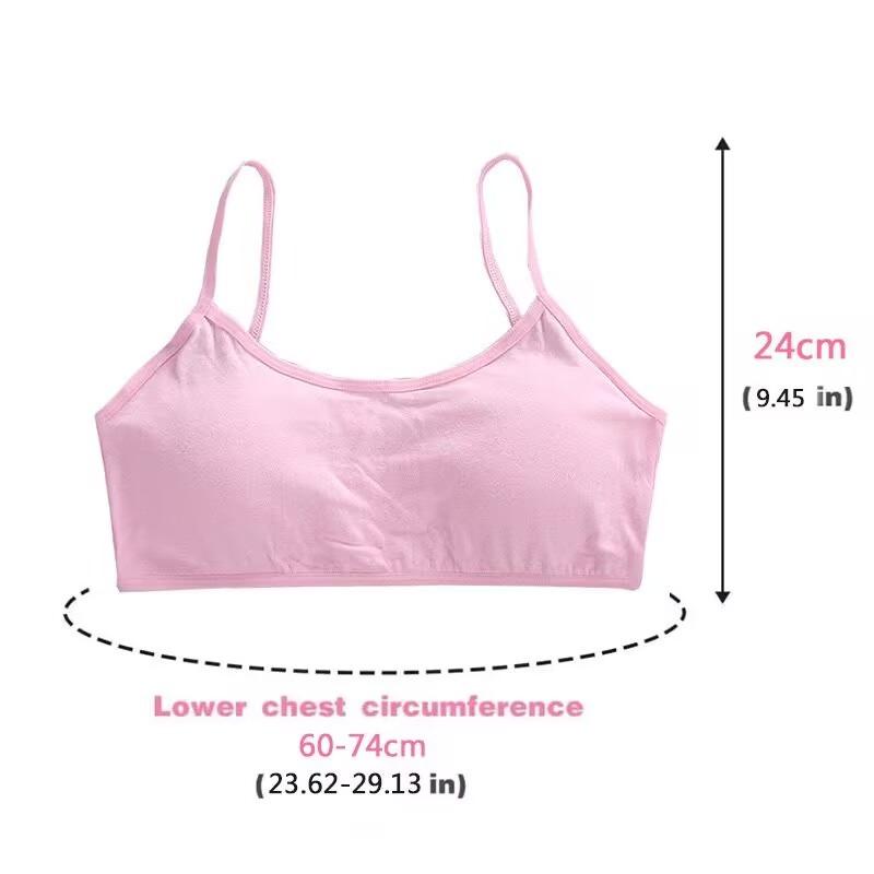 Young Girls Soft Cotton Training Bra Tube Top Puberty Breathable Underwear