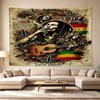 Bob Marley Reggae Tribute Freedom Polyester Wall Hanging Tapestry, Aesthetic Home Decor for Bedroom Dorm Photo Backdrop