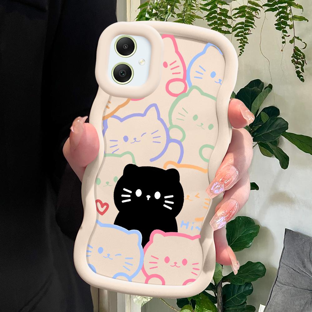 

Мягкий чехол для телефона с разноцветными котами из мультфильма для Samsung Galaxy A52 A73 A12 S24 Ultra 5G S23 S22 S21 S20 FE Wave Edge, противоударный защитный резиновый чехол Samsung A15 4G/5G