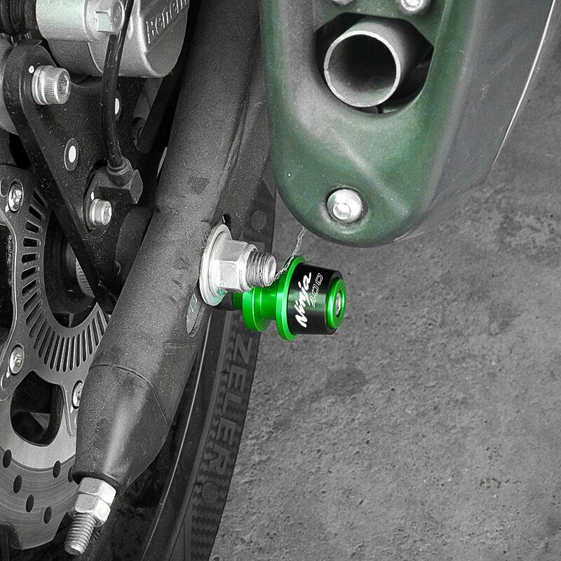 Motocykl hliníkové cívky kyvné vidlice Šrouby zadního stojanu Posuvníky Příslušenství pro Kawasaki NINJA400 NINJA 400 2018- 
