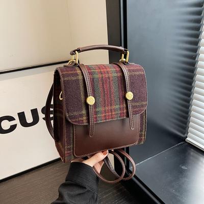 Retro einfacher Rucksack Damen Frühling Sommer neuer Trend Studentenrucksack lässige Mode Schultertasche
