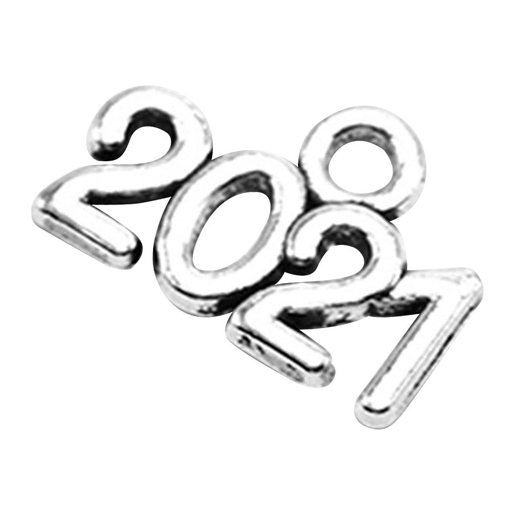 40pcs 2021 Year Pendant Crafting DIY Necklace Alloy Pendant Handicraft Accessories Kit
