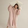 Kids' Hooded Double-Fleece Warm Robe