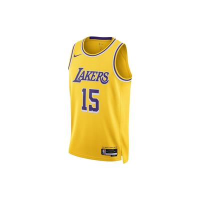 Los Angeles Lakers Icon Edition 2022/23 Digital Letter Print Mesh Crew Neck Sleeveless T-Shirt Men Tops Yellow DN2009-735