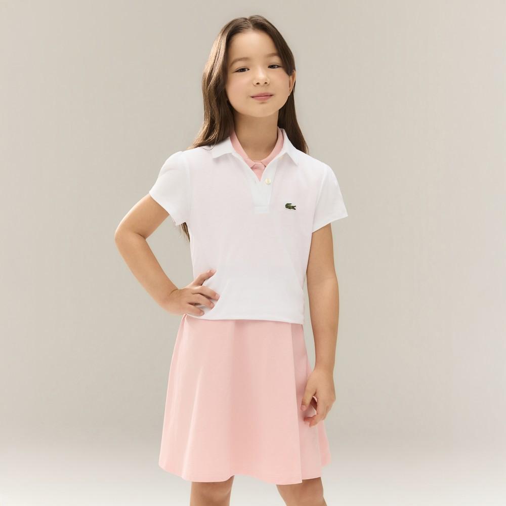 [lacoste] Детская рубашка-поло из пике с пышными рукавами PJ0953-56G001 08A