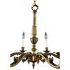 Vintage 1950s Rococo Chandelier 8 Light Antique Brass Copper Ceiling Light Fixture Luxury Home Decor