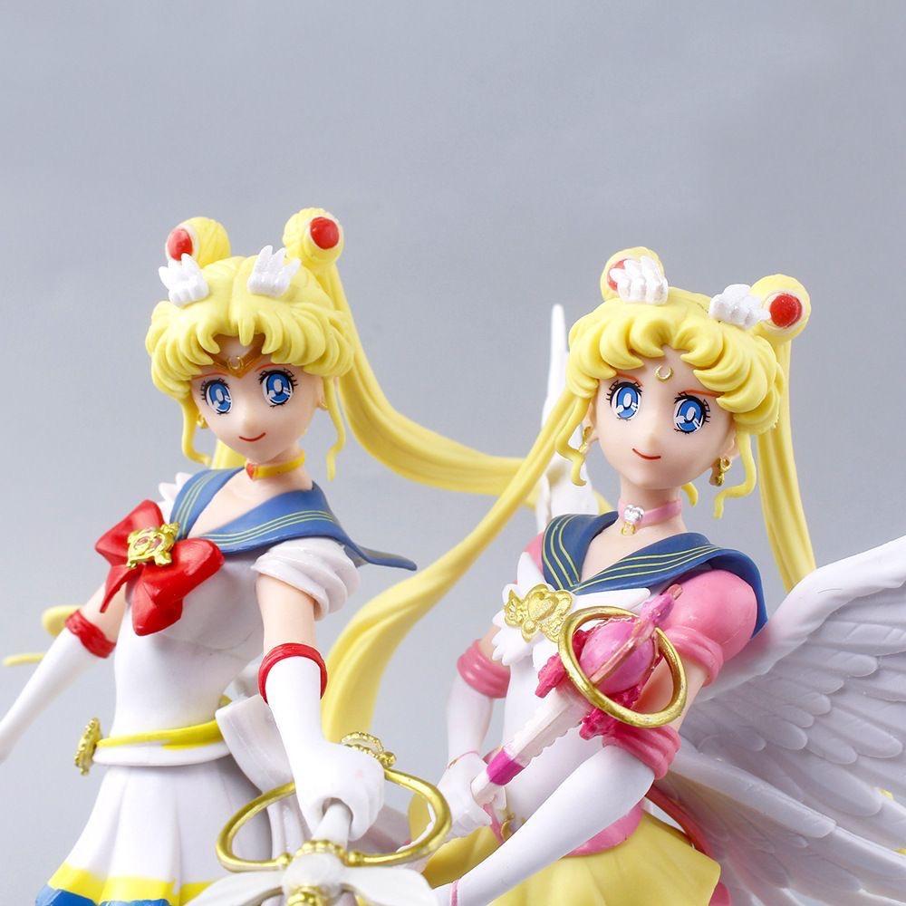 Sailor Moon Character Figurine Set - Anime Collectible for Desk & PC Case Decoration