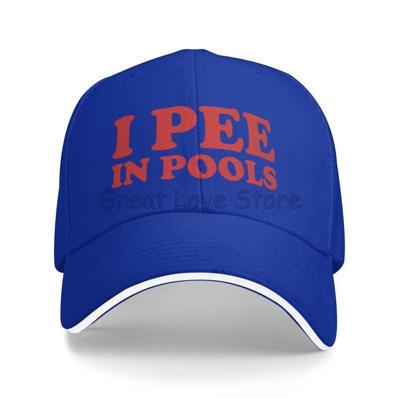 I Pee In Pools Funny Sandwich Baseball Cap for Unisex & Women Unisex Adjustable Snapback Caps Summer Casual Sun Hats Trucker Hat