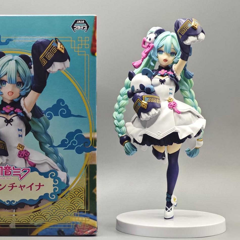 In Stock Anime Hatsune Miku Modern China Style Panda Model Figure Pvc Action Figures Collection Model Classic Toys Kids