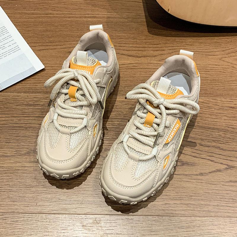 Sneakers Women's 2025 New Spring and Summer Mesh Casual Women's Shoes Popular Versatile Retro Lightweight Forrest Gump Mesh Shoes