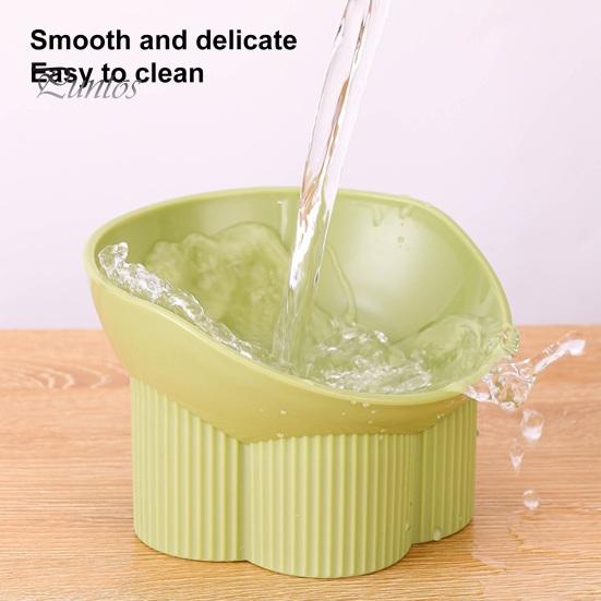 Macaron Color Pet Bowl Dog Cat with Raised Stand Food Water Feeder Protect Cervical Vertebra Backflow Prevention Elevated