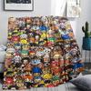 1PC Anime One Piece Patterned Flannel Blanket Suitable For All Seasons For Home Decor Warmth And Comfort Gifts Holiday Present