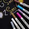15Colors Metallic Marker Pen Art Marker Soft Brush Pen