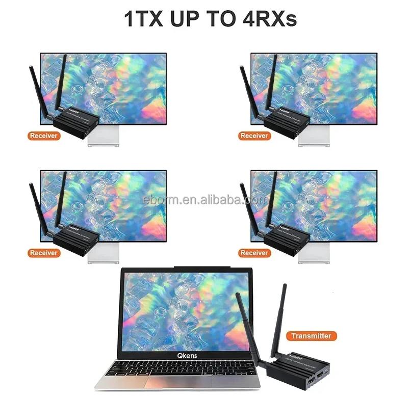 200m Wireless HDMI Extender 1080p 60hz Audio Video Transmitter and Receiver Display Adapter for Camera Laptop PC to TV Projector