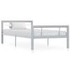 VidaXL Bed Frames Grey and White Metal 100 X 200 Cm