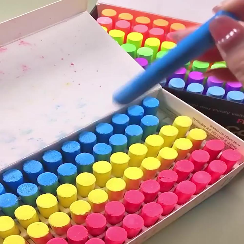 High Quality Dustless Chalk for Blackboard Chalkboard Drawing Writing Not Easy Break School Office Supplies Kids Colored Chalk