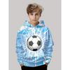 Boys' 3D Soccer Ball Harajuku Print Hoodie Casual Polyester Long Sleeve Fashion Sports Pullover Active Sweatshirt for Running