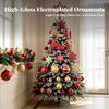 102 Pieces Holiday Decor Lightweight Christmas Tree Ornament Assortment Glittery