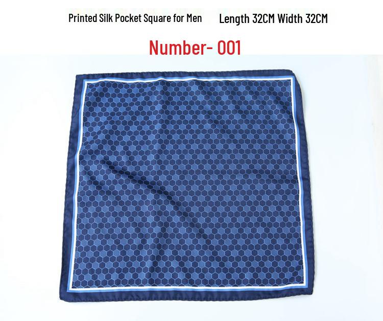 Men's Retro Wedding Pocket Square - Groom & Best Man Viscose Handkerchief Scarf