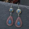 Vintage Ethnic Enamel Drop Oil Round Water Drop Earrings for Women Boho Multilcolor Beads Dangle Earring Female Pendiente Mujer
