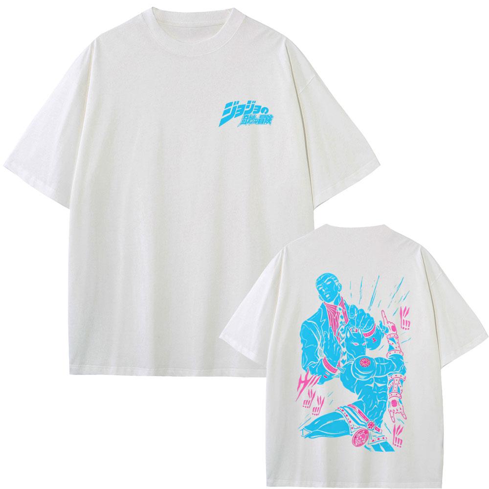 Anime Jojos Bizarre Adventure Kira Yoshikage Killer Queen Graphic Tshirt Unisex Women Unisexga Fashion Retro Short Sleeve T Shirts