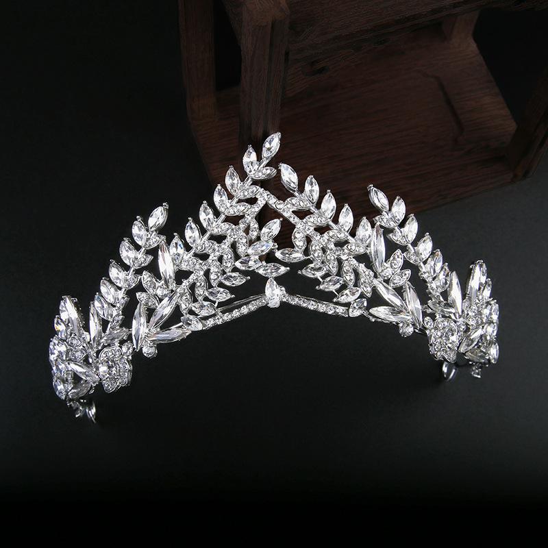 

Свадебная серебряная большая корона новые свадебные аксессуары для волос свадебное платье с аксессуарами головной убор на день рождения корона со стразами