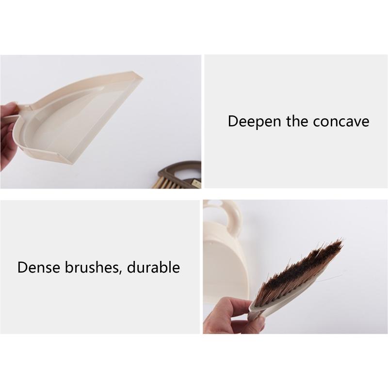 Lightweight Handheld Dust Pans with Brush for Cleaning Keyboard Floor Desktop So