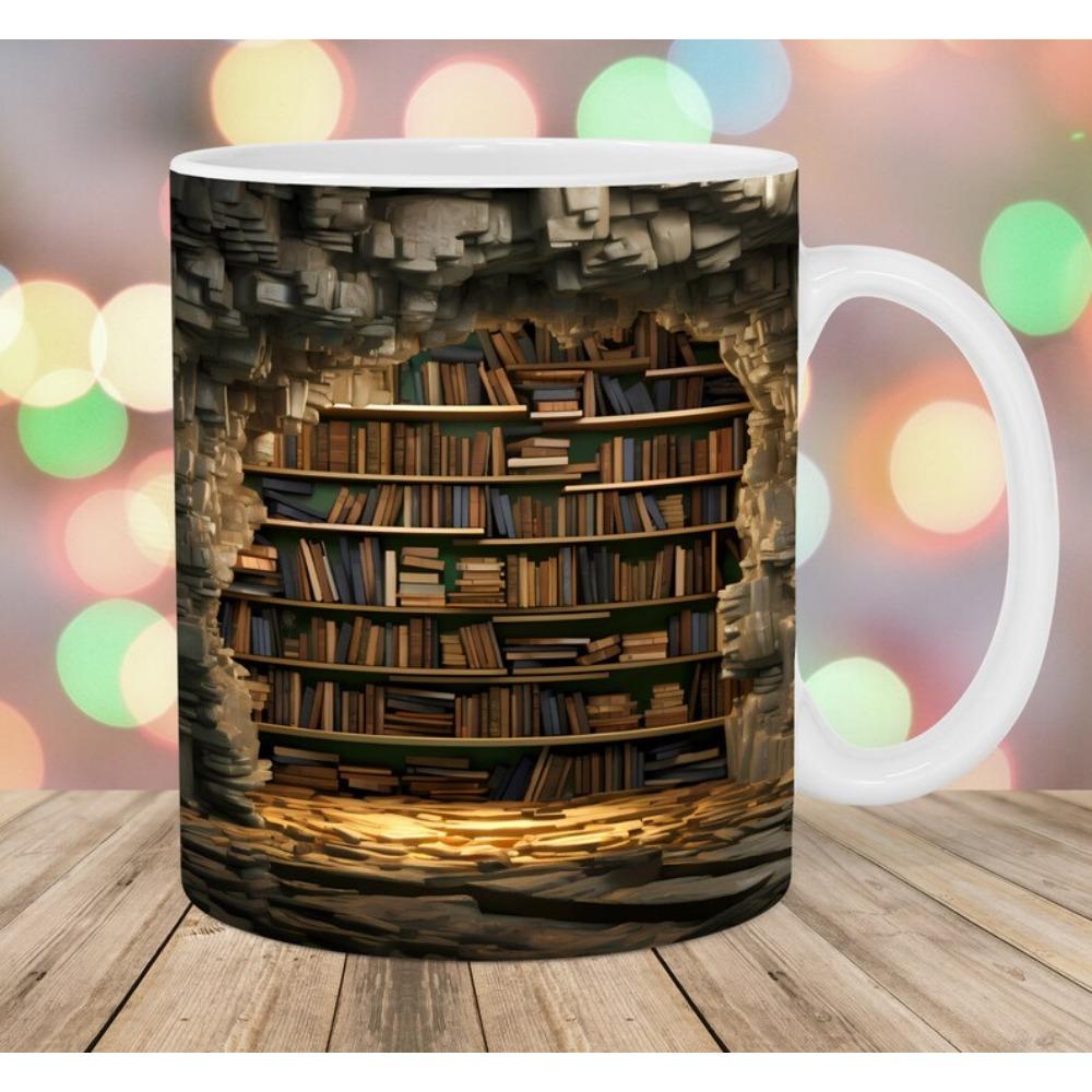 Bibliothek Keramik Kaffeetasse neues Bücherregal Buch Fan Teetasse