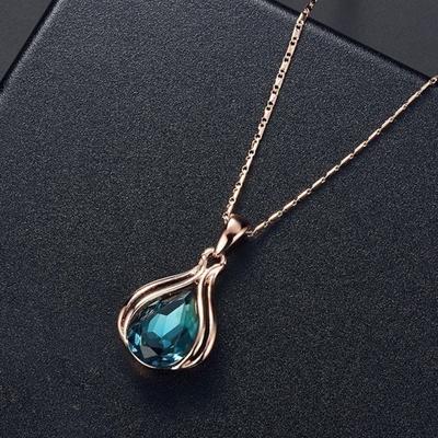 1 Set Bridal Necklace Earrings Geometric Rhinestone Jewelry Shiny Jewelry Set for Wedding