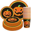 Halloween Feiertagsparty Partyarrangement Pappbecher Pappteller Kürbis Fledermaus Papiergeschirr Anpassung
