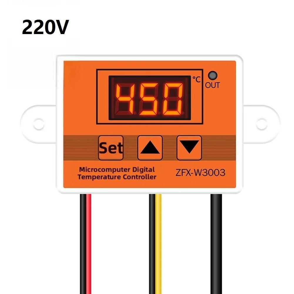 W3003 Digital Temperature Controller K-Type Thermocouple Input 0-450℃ High Accuracy Adjustable ABS Thermostat Power Tools
