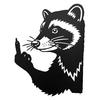 Peeking Animal Metal Sign Flipping Off Cat Crocodile Silhouette Decoration