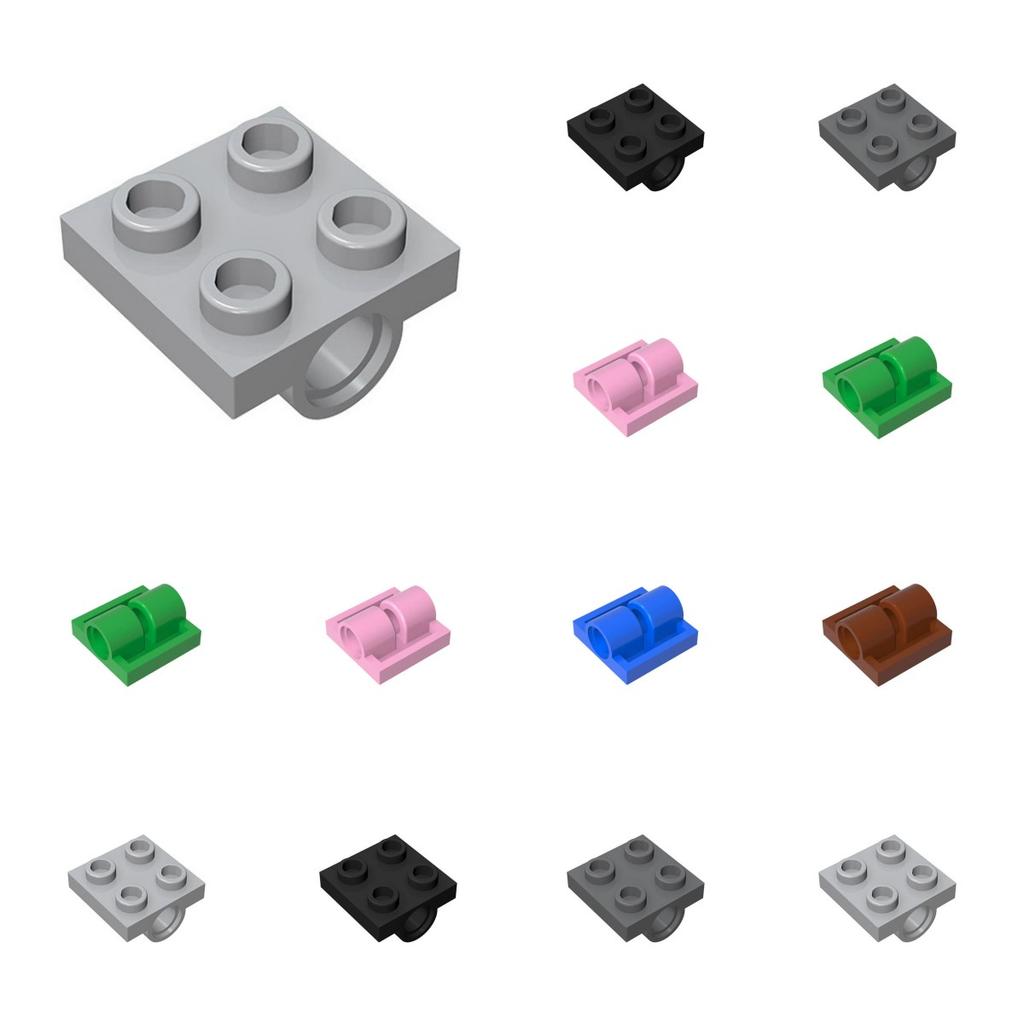 50pcs MOC Parts 2817 Plate Modified 2 X 2 with Pin Holes Brick Building Blocks Compatible With Other Assembles Particles