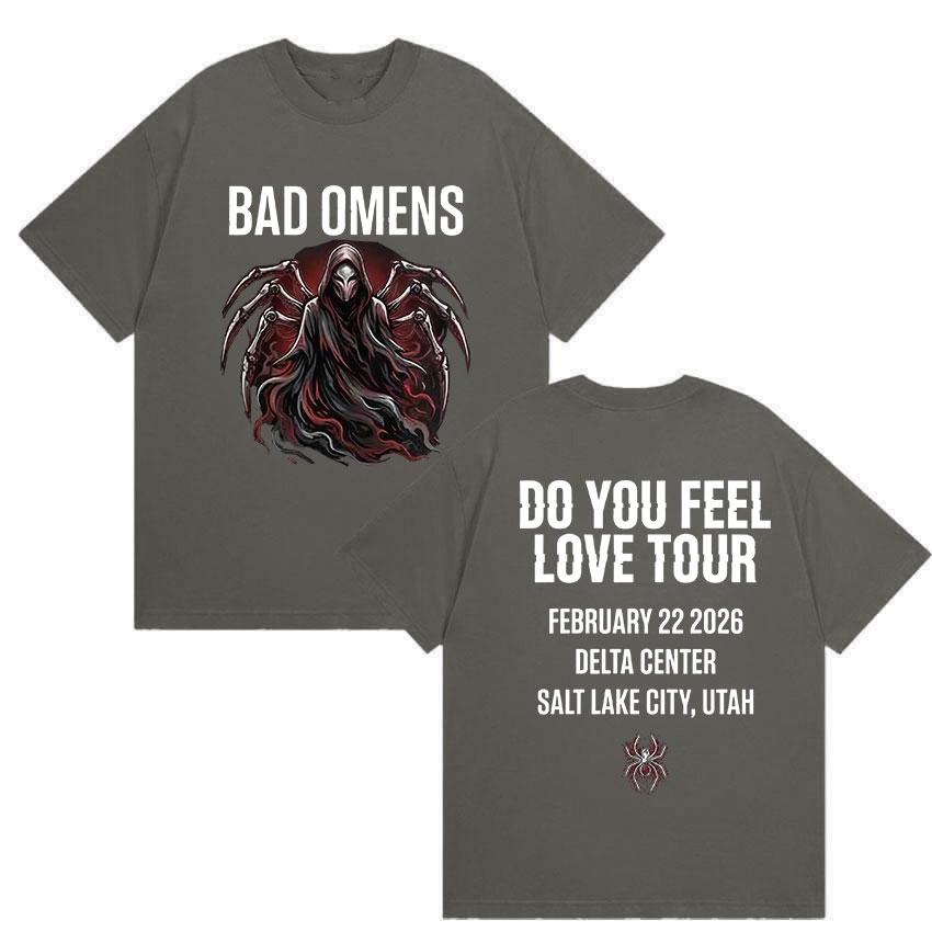 Rock Band Bad OUnisexs Do You Feel Love Tour Graphic T Shirts Unisexs Gothic Vintage Cotton Yk Short Sleeve Top Streetwear