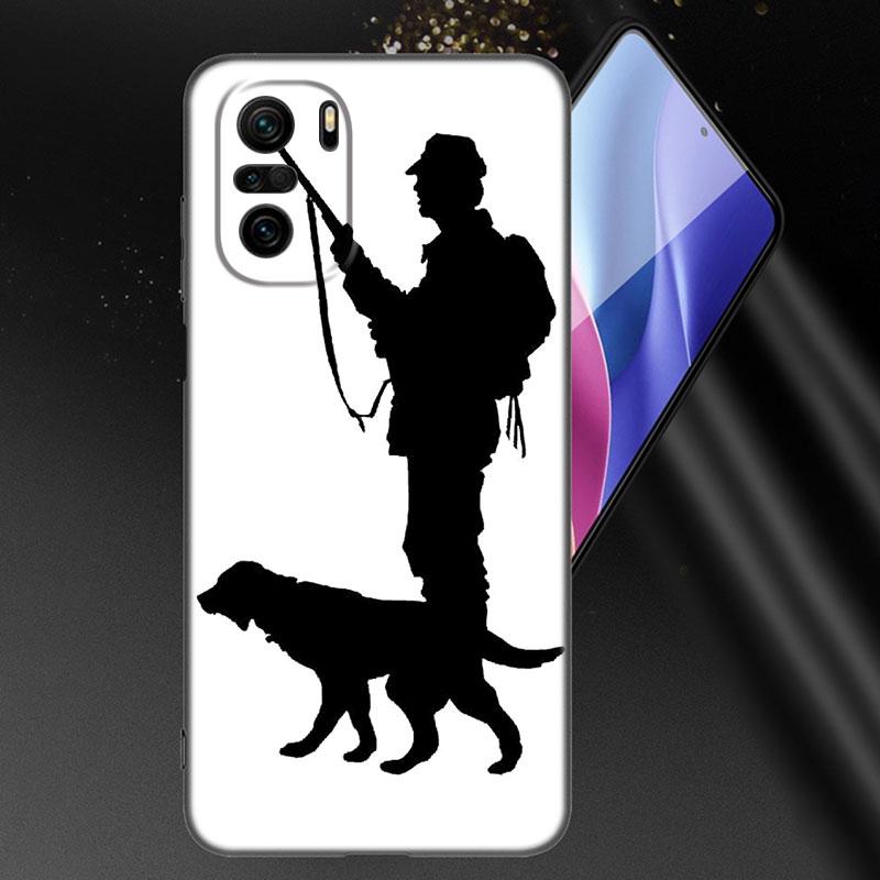Hunter Man Fishing Dog Phone Case For Xiaomi Mi POCO X3 NFC GT M4 M3 12 11T 10T Pro A3 11 Lite NE 5G 12X 11i F3 Soft Black Cover