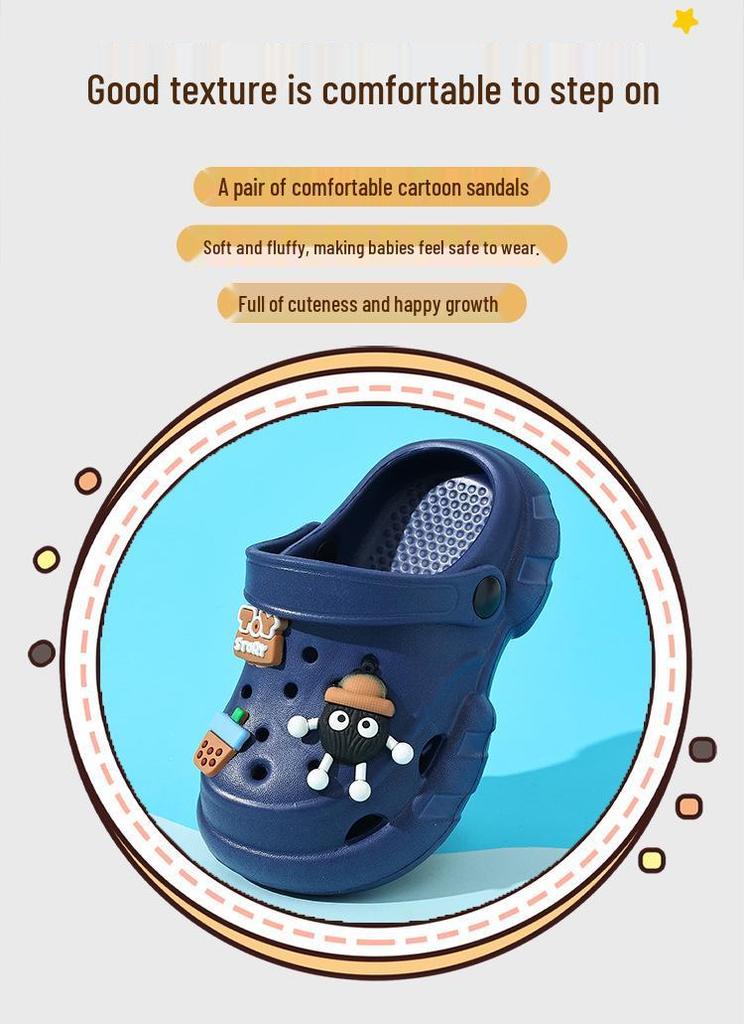 EVA Kids' Non-slip Cartoon Clogs - Summer Indoor/Outdoor Sandals with Thick, Super Soft Sole for Boys and Girls