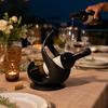 Flame Shaped Rack 3D Printed Wine Bottle Holder, Modern Sculptural for Home Ornament Bar, Decorative Tabletop Storage Stand, Creative Gift Holder