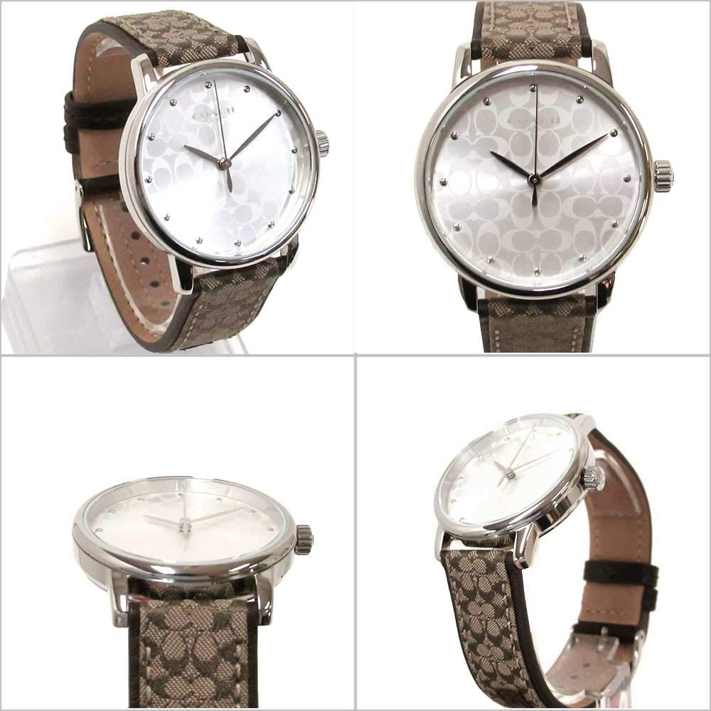 Coach Hodinky COACH Outlet Grand Signature pruhované kožené hodinky 14503405 dámské [položka]