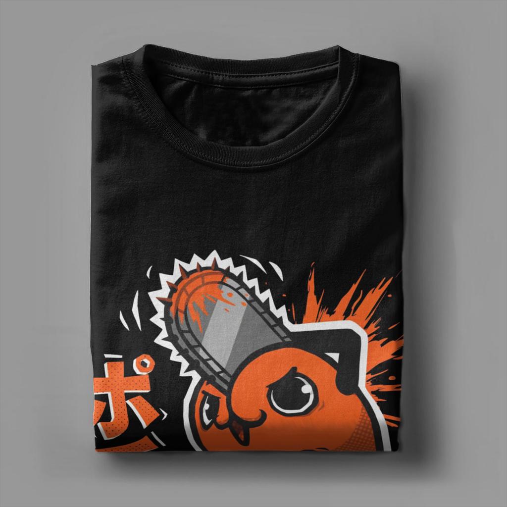 Chainsaw man pochita poster Maglietta Estiva in Cotone Magliette per Coppia Trendy Maglietta con Stampa Cool Manica Corta Y2K Retro Top Tees
